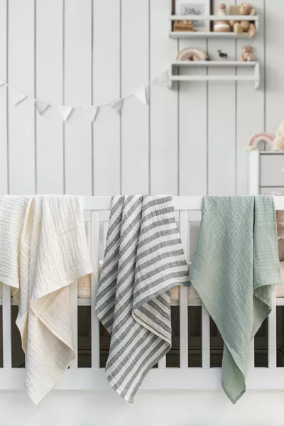 Mousseline doek & deken set van 3 stuks, % katoen, Oeko-Tex gecertificeerd,  cm