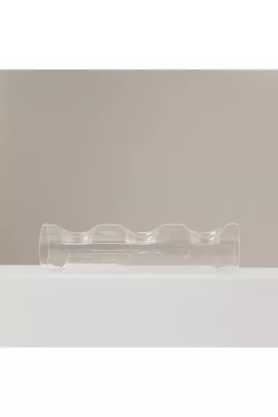 Комплект от 3 стъклени свещника Primrose  см Прозрачен