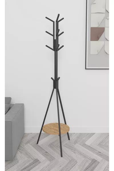 Metal Standing Coat Rack Clothes Hanger Hall Stand