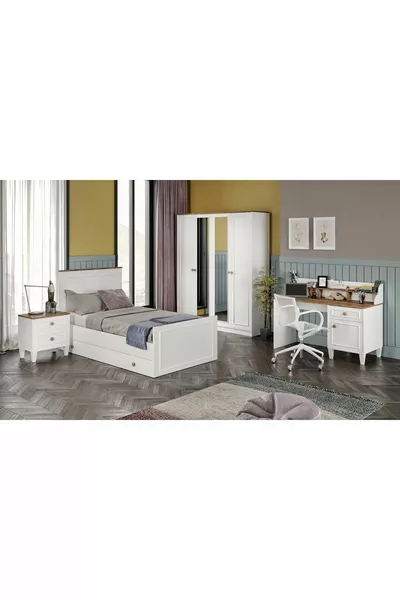 Smart 4-Deurs Spiegelkast / Kledingkast (% MDF)