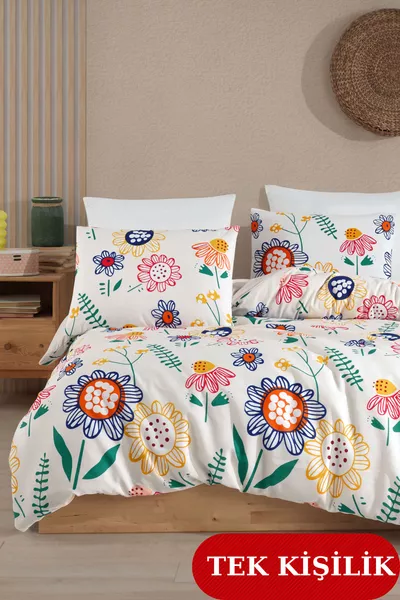 Single Bed Duvet Cover Set | Fitted Sheet | Full Cotton Set