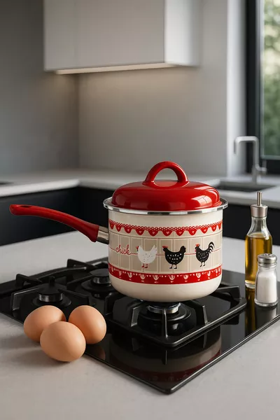 Miss Betty Egg Pot and Saucepan