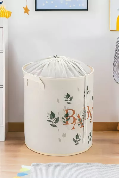 Бебешка торба с щампа и стягащ отвор, многофункционална кутия за играчки, кош за мръсни дрехи 