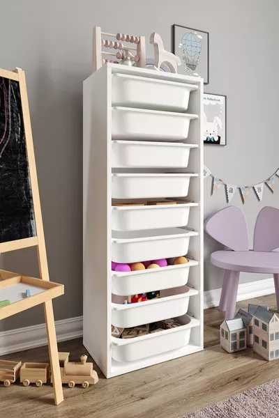 % MDF - خزانة ألعاب XL مونو ذات 9 سلال