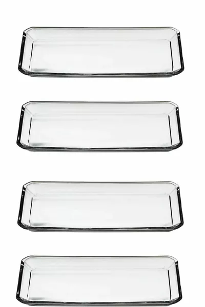 Grace Crystallin Serving Plate Crystal Glass 4 Pieces