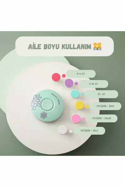 Маникюрный набор с вращающейся батарейной пилкой для новорожденных, детей и взрослых, ножницы для ногтей, уход за младенцем