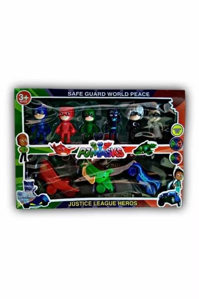 Set de figurines Pjmasks avec véhicules, 9 pièces, figurines des personnages Pyjamasques
