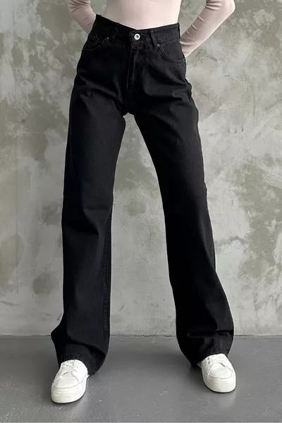 Women's High-Waist Jean Denim Palazzo Pants