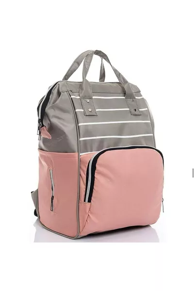 Anne Baby Verzorgingstas Roze Grijs