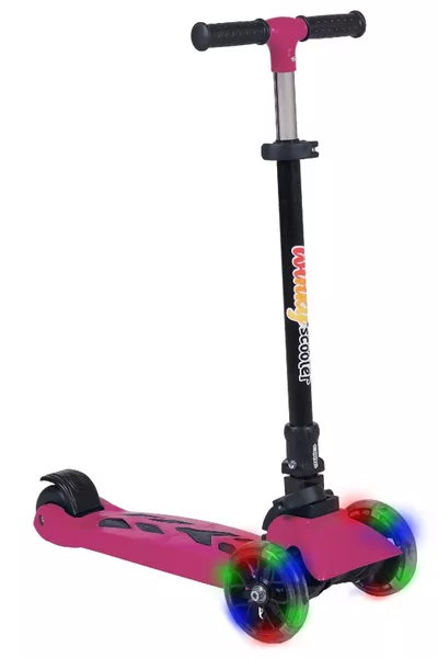 Winky LED Light 3-Wheel Foldable Scooter for Ages 5-9, Maximum Weight Capacity, 3-Speed