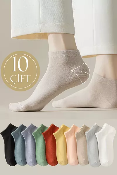  زوج من الجوارب النسائية القطنية الملونة