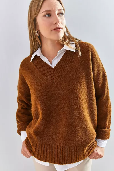 Women's V-Neck Knit Sweater