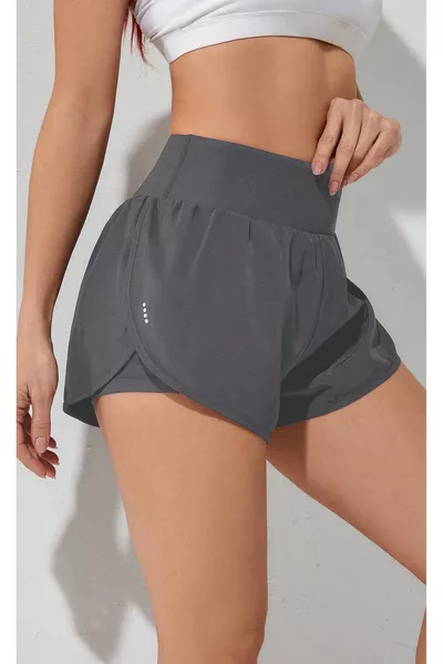 Ghassy Co. Women's 2 in 1 Running Sports Athletic Gym Shorts with Phone Pocket