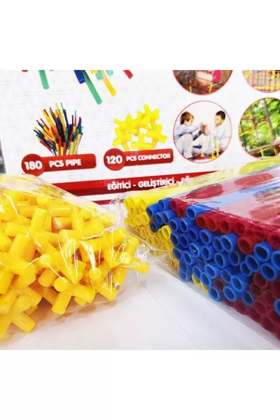 Пръчки от бамбук Образователен 4D DIY блок за интелект, въображение и сила