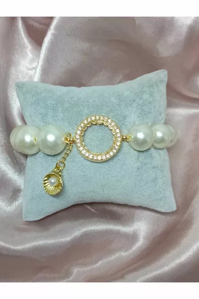 Perlenarmband mit Viertelmünze