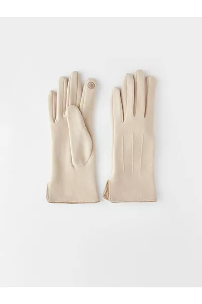 Suede-Look Women's Gloves Compatible with Smartphones