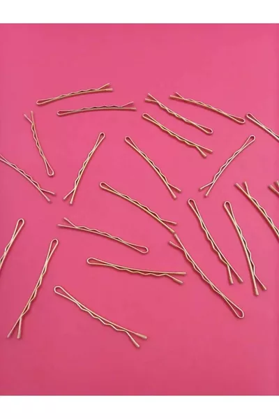 Дамски комплект златисти фибички с тел