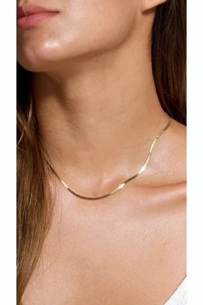 Dünne italienische Kette mit Goldbeschichtung