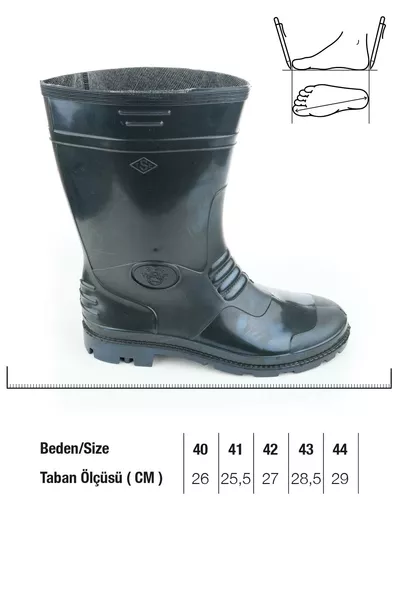 حذاء طويل قصير من الـ PVC للرجال