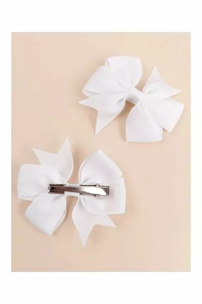 Barrette à nœud en satin pour enfants et adolescents Grogren, lot de 2