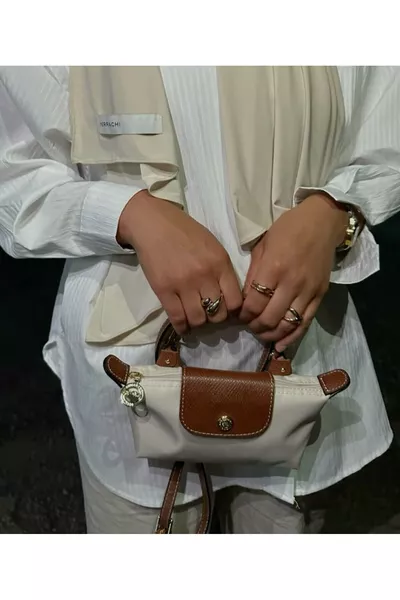 Faltbare Xs Pounch Canvas Tasche Damen Hand- und Schultertasche