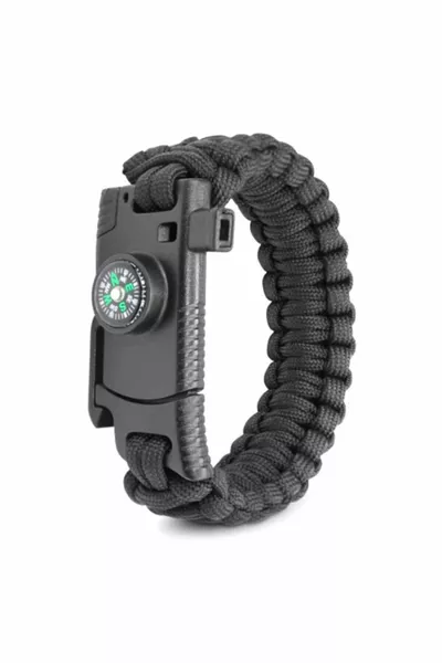 Paracord Survival Bileklik Bıçak Pusula  Magnezyum Ve Ikaz Düdüğü