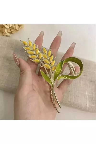 مشبك معدني فخم جديد كبير من القمح، مقاس  سم