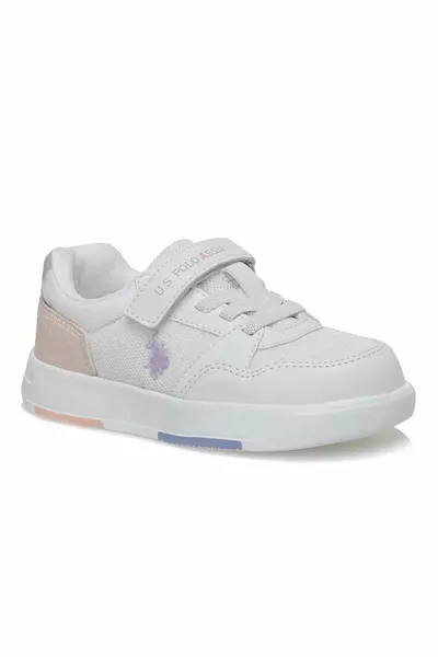 U.S. Polo Assn. David Jr 3fx Wit-Roze Meisjes Sneake