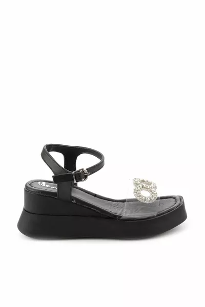 Zwarte damessandalen 