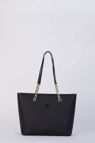 طباعة حقيبة كتف نسائية سوداء جديدة 