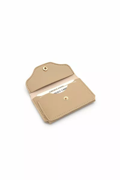 Porte-cartes femme Portefeuille Beige Compartiment à cartes Accessoire