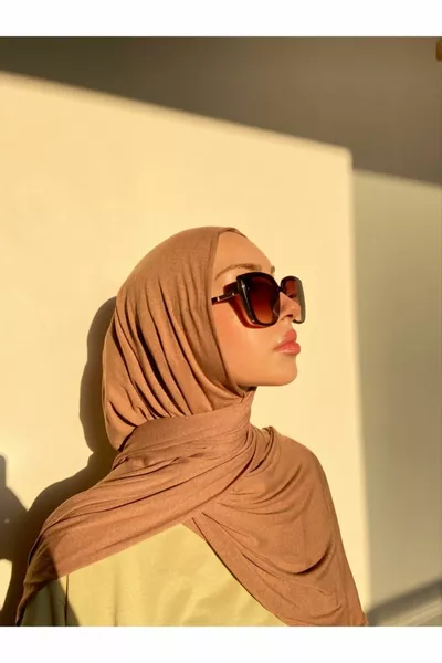 Viskon Penye Şal Açık Çikolata Kahve - Iç Göstermez, Terletmez, Kolay Kullanım, Ultra Konforlu