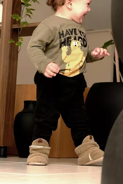 Suola antiscivolo, baby pandufu, stivaletti home primo passo, antisudorazione, pile antilanugine