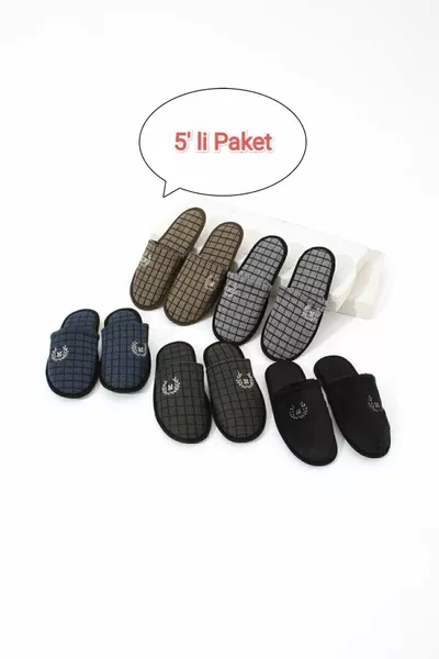 5 حزمة M الشتاء النعال منزل النعال المهر حزمة مجموعة النعال الضيف