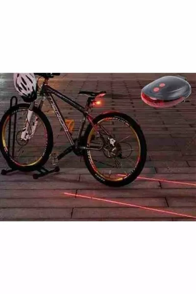 Fiets Laser Veiligheidsstrip Led Stoplicht 7 Functies 5 Leds
