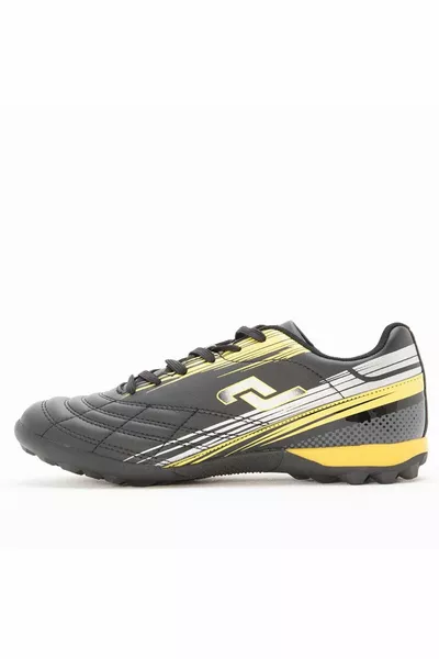  Zwart Groen Detail Lace-Up Astroturf Voetbalschoenen