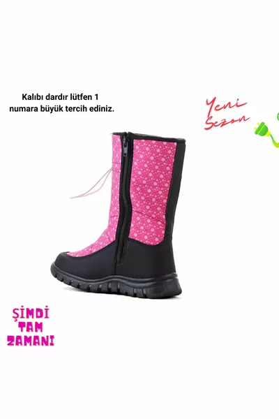 Maria-P Fuchsia Fleece Kinder Schneestiefel Neue Saison Achtung