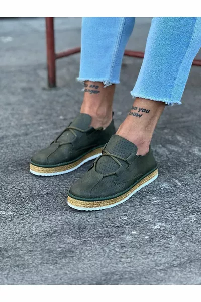  Kaki casual herenschoenen