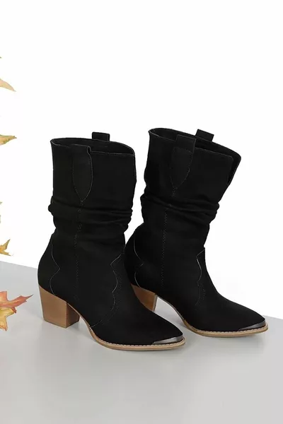 Tacchi a punta soffietto Western Cowboy donna stivali casual stivali stivali