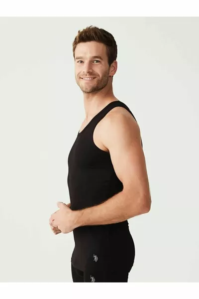 Men's Black 2 Pack Cotton Tank Top 