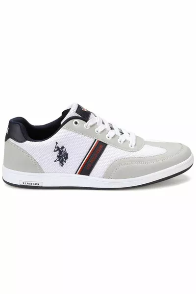 حذاء رياضي للرجال يو إس بولو أسن بوزن مربع أبيض