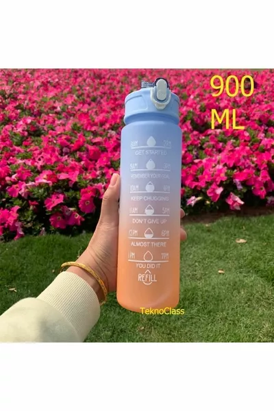 Flacon d’eau de motivation Bouteille d’eau Drinker ml Tritan Gym Bouteille d’eau Drinker sans BPA