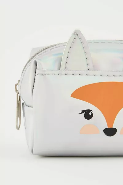 Женский кошелек для монет с принтом лисы и молнией azns