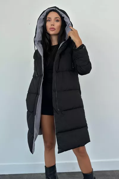 Piumino lungo double face