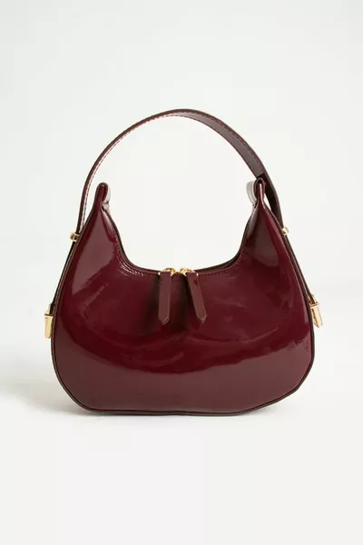 Женская лакированная кожа багет вишня сумка на молнию застежка вишня сумка на заказ ремешок с детализированным рукавом сумка