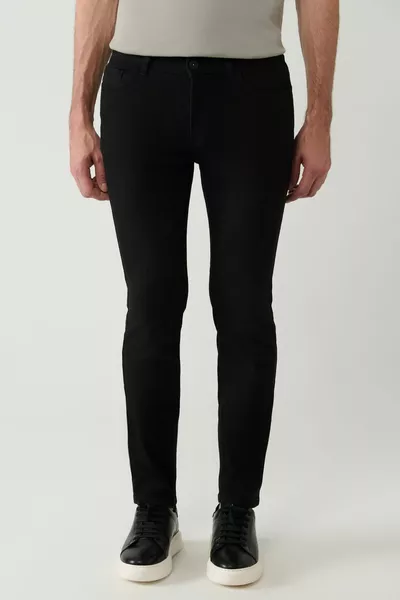 Jeans berlinesi elasticizzati bottallati neri da uomo 