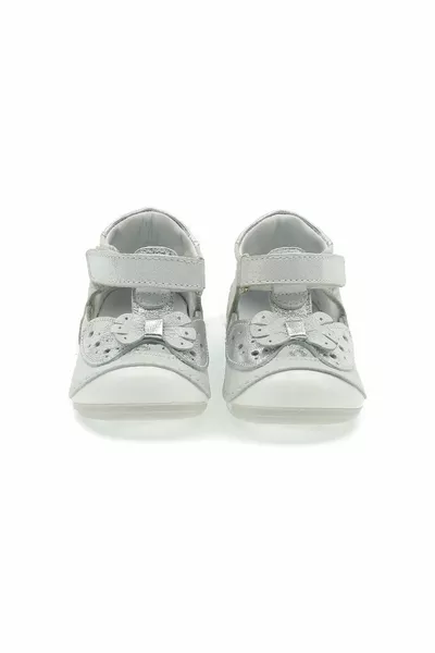 Baby Girl Leather First Step Shoes with Bow