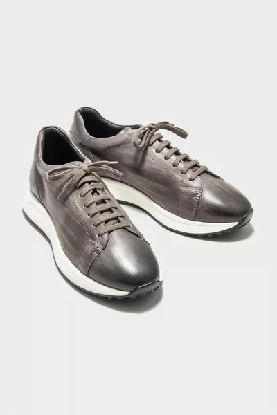 أنثراسايت جلد سنيكرز رجالي