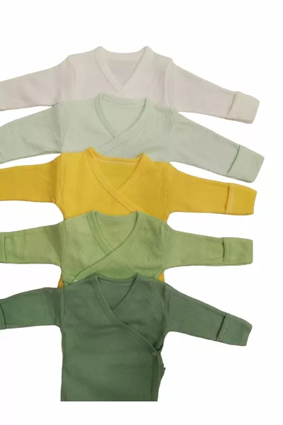 Manches longues Self-Gant Snap Badi Double-Breasted (paquet de 5)