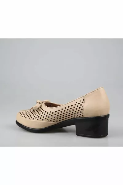  Cuir véritable orthopédique beige Chaussures de maman décontractées pour femmes